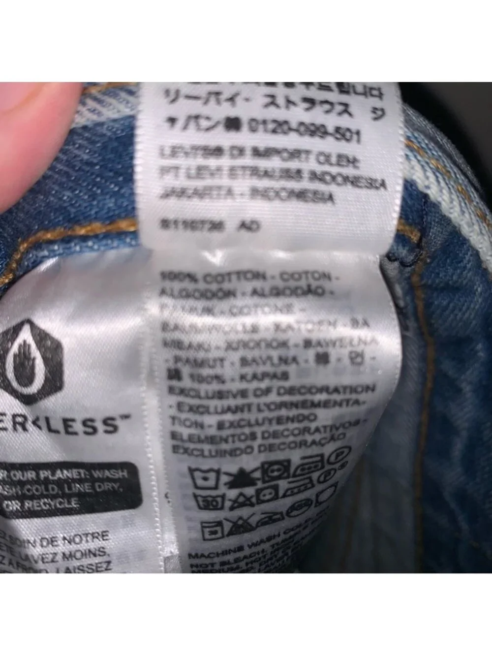 Levis 501 150th Jeans Mens 36x34 Blue Peace Sign Print Denim Button Fly Rare